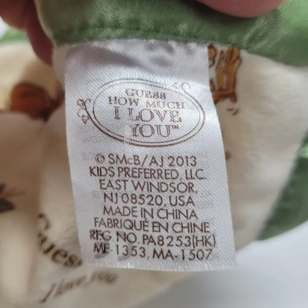 Guess How Much I Love You Bunny Rabbit Plush Security Baby Blanket Lovey Green